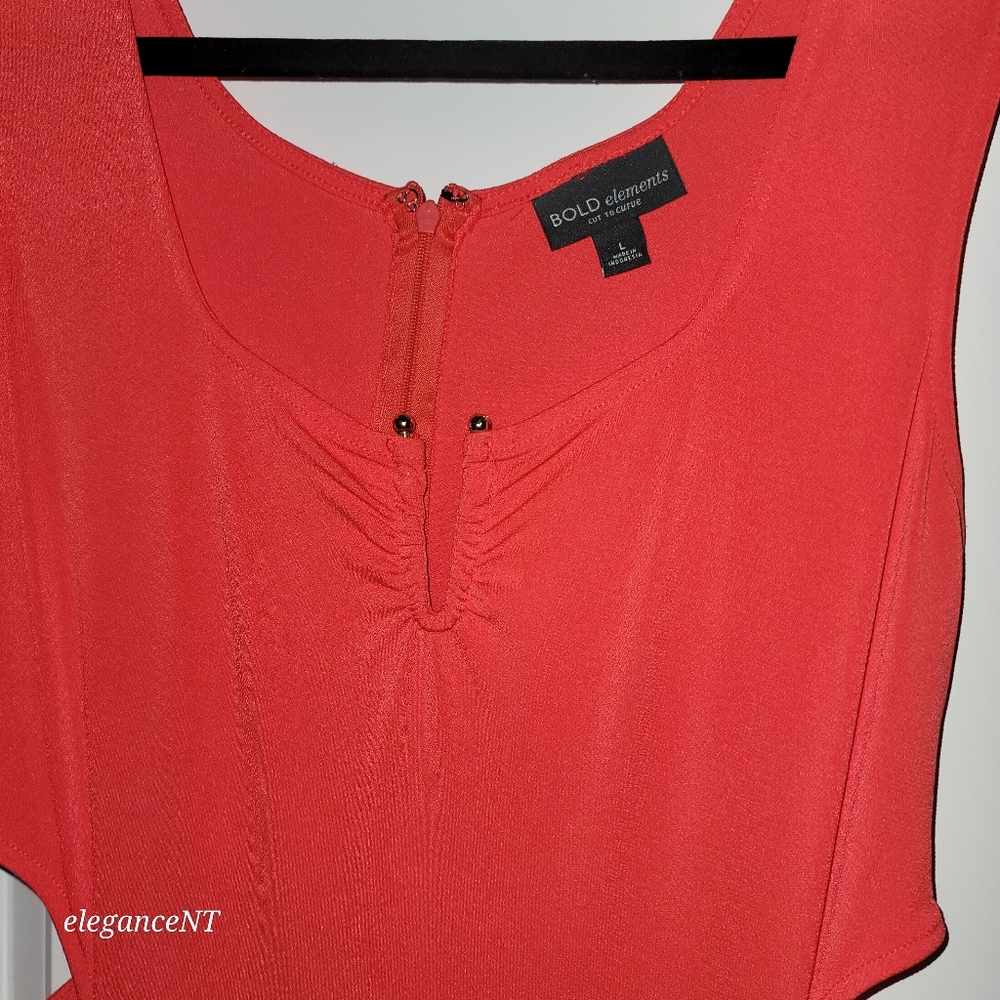 Bold Elements Orange Sleeveless Jumpsuit Sz: Large - Picture 5 of 12